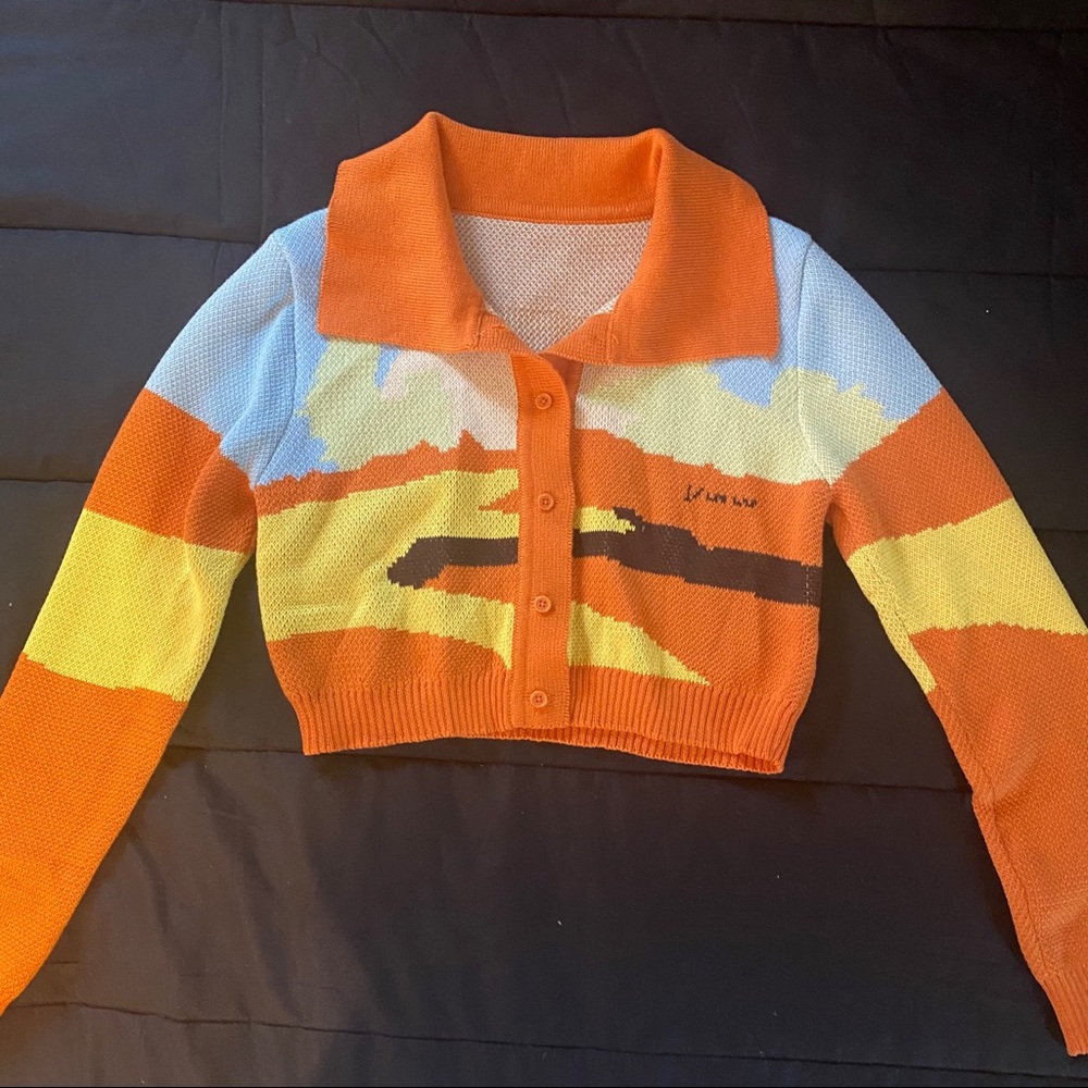 House Of Sunny Color Block Daybreak Cardigan Dupe